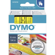 DYMO feliratozószalag D1, 6mm, sárga/fekete, S0720790 (S0720790) etikett