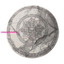 Dywanopol Szőnyeg Modern Dy. VISTA 04 szürke rozetta kör 100 cm lakástextília