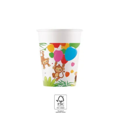 Dzsungel Balloons papír pohár 8 db-os 200 ml FSC party kellék