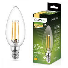 E14 B35 LED izzó 7W = 60W 806lm 3000K meleg 360° LUMILED izzószál izzó