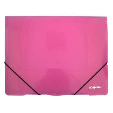 E-COLLECTION Gumis mappa E-COLLECTION A/4 műanyag pink mappa
