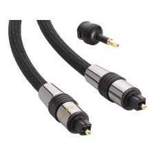 Eagle Cable 100821015 Deluxe Optikai kábel, 3,5 mm-es jack adapterrel, 1,5 m audió/videó kellék, kábel és adapter