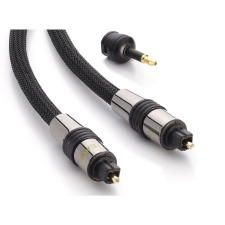 Eagle Cable Deluxe optikai audio kábel mini adapterrel fekete 10m (100821100) (100821100) kábel és adapter
