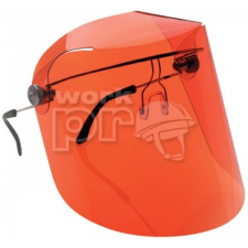 Earline® Védőszemüveg labor arcvédő felhajtható vegyszerálló acetát szárakkal narancs védőszemüveg