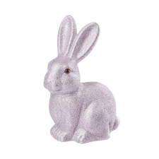 EASTER csillámló dekor nyúl, pasztell lila 22cm dekoráció