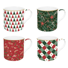 Easy Life Design Karácsonyi porcelán bögre szett Atmosphere, Fancy Christmas karácsonyi dekoráció