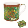 Easy Life Design Porcelán bögre - 300 ml - Klimt: Kert napraforgókkal