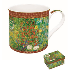 Easy Life Design Porcelán bögre - 300 ml - Klimt: Kert napraforgókkal bögrék, csészék