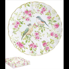 Easy Life Design Porcelán desszerttányér 19cm dobozban, Spring Time tányér és evőeszköz