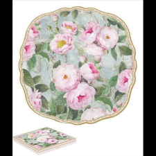 Easy Life Design Porcelán desszerttányér 20cm dobozban, Roses in Bloom tányér és evőeszköz