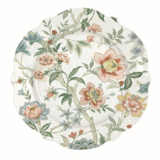Easy Life Design Porcelán desszerttányér 20cm, Zen Garden White tányér és evőeszköz