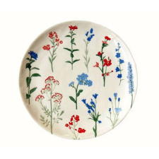 Easy Life Design Porcelán desszerttányér 21cm, Mille Fleurs Blue tányér és evőeszköz