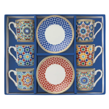 Easy Life Design Porcelán kávéscsésze szett - 100ml - Marrakech, Coffee Mania bögrék, csészék