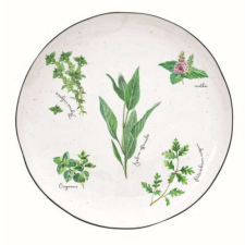 Easy Life Design R2S.2202HERU Porcelán desszerttányér 21cm,Herbarium tányér és evőeszköz