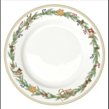 Easy Life-Nuova Porcelán lapostányér 26,5cm, White Forest tányér és evőeszköz