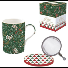 Easy Life-Nuova Porcelán szűrősbögre tetővel, 350ml, dobozban, Fancy Christmas, Atmosphere bögrék, csészék
