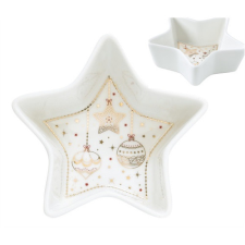 Easy Life Nuova R2S Porcelán csillagtál 15x5cm, dobozban, Christmas Lights konyhai eszköz