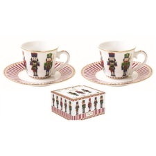 Easy Life Nuova R2S Porcelán eszpreszócsésze+alj 2 személyes 80ml,dobozban,Nutcracker konyhai eszköz