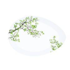 Easy Life Nuova R2S Porcelán kínálótál tojás forma, 36x25cm, dobozban, Natura konyhai eszköz