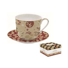 Easy Life porcelán reggeliző csésze aljjal díszdobozban - 400 ml - Atmosphere Kimono bögrék, csészék