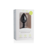 Easytoys Diamond - fehér köves anál dildó (kicsi) - fekete