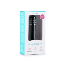 Easytoys Diamond Twirled - csavart rúd vibrátor (fekete) vibrátorok