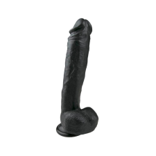 Easytoys - tapadótalpas, herés nagy dildó (26,5cm) - fekete műpénisz, dildó