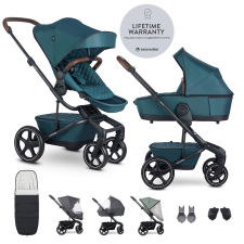 Easywalker Harvey5 Premium XXL kombinált babakocsi szett kiegészítőkkel, Jade Green babakocsi