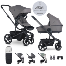 Easywalker Harvey5 XXL RWS kombinált babakocsi szett kiegészítőkkel, Pebble Grey babakocsi