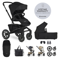 Easywalker Szett XXL kombinált babakocsi Jimmey Air Pepper Black kiegészítőkkel babakocsi