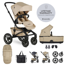 Easywalker Szett XXL kombinált babakocsi Jimmey Air Sand Taupe kiegészítőkkel babakocsi