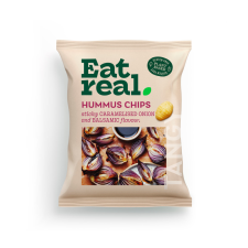 EAT REAL Eat Real hummus chips karamelizált hagyma és balzsamecet ízesítéssel 45 g reform élelmiszer