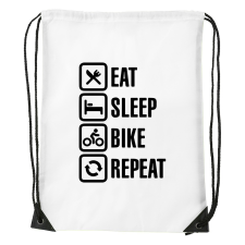  Eat sleep bike repeat - Sport táska Fehér egyedi ajándék