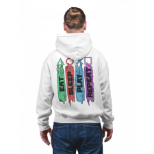 Eat Sleep Play Repeat - Unisex Zipzáros Pulóver női pulóver, kardigán