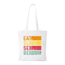 Eat sleep sex repeat - Bevásárló táska fehér ajándéktárgy