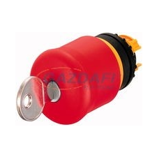 EATON 104826 M22-PVS-SA(*)-* Kulcsos VÉSZ-KI gomba 38mm, zárrendszerekhez villanyszerelés