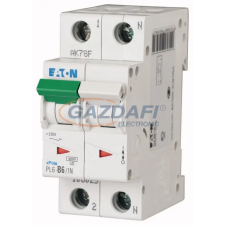 EATON 164922 Kismegszakító, 6kA PL6-C1/1N - 1 A, 1P+N, karakterisztika: C villanyszerelés