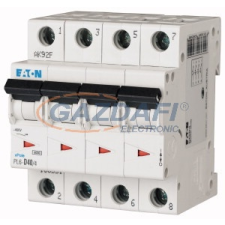 EATON 166504 Kismegszakító, 6kA 4 pólus 50A, B karakterisztika, PL6-B50/4 villanyszerelés