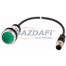 EATON 185554 Világító nyomógomb,24V,1Z,zöld,0.2m,M12A villanyszerelés