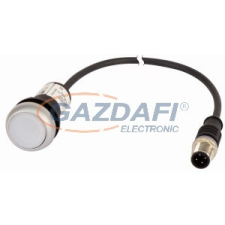 EATON 185556 Világító nyomógomb,24V,1Z,fehér,0.2m,M12A villanyszerelés
