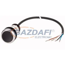 EATON 185618 Nyomógomb lapos,1Ny,fekete,3.5m,kábel villanyszerelés