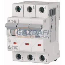 EATON 194783 Home kismegszakító 4,5kA, 3P, 25A, B jelleggörbe villanyszerelés