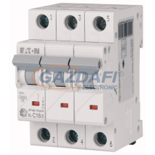 EATON 194791 Home kismegszakító 4,5kA, 3P, 16A, C jelleggörbe villanyszerelés
