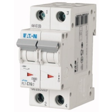 EATON 263381 PL7-D16/2 Kismegszakító. 2P, 16A, D karakterisztika, 10kA villanyszerelés