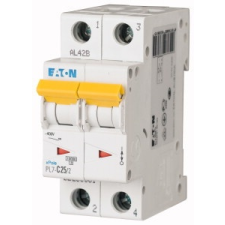 EATON 263383 PL7-D25/2 Kismegszakító. 2P, 25A, D karakterisztika, 10kA villanyszerelés