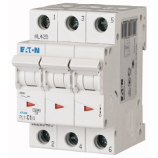 EATON 263403 PL7-C1/3 Kismegszakító. 3P, 1A, C karakterisztika, 10kA villanyszerelés