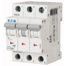 EATON 263415 PL7-C63/3 Kismegszakító. 3P, 63A, C karakterisztika, 10kA villanyszerelés