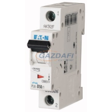 EATON 286526 Kismegszakító, 6kA 1 pólus 50A, B karakterisztika, PL6-B50/1 villanyszerelés