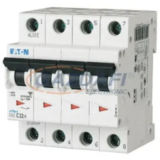 EATON EATON 279105 FAZ-K63/4 Kismegszakító, 15kA 4-pól. villanyszerelés