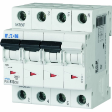Eaton Electric Gmbh Kismegszakító 3P+N B 10A 6kA PL6-C10/3N villanyszerelés
